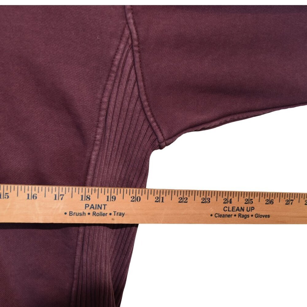 Aerie Oversized Sweatshirt Maroon Pullover Cozy Lounge Y2K Soft Casual XXS Relax - Picture 7 of 8